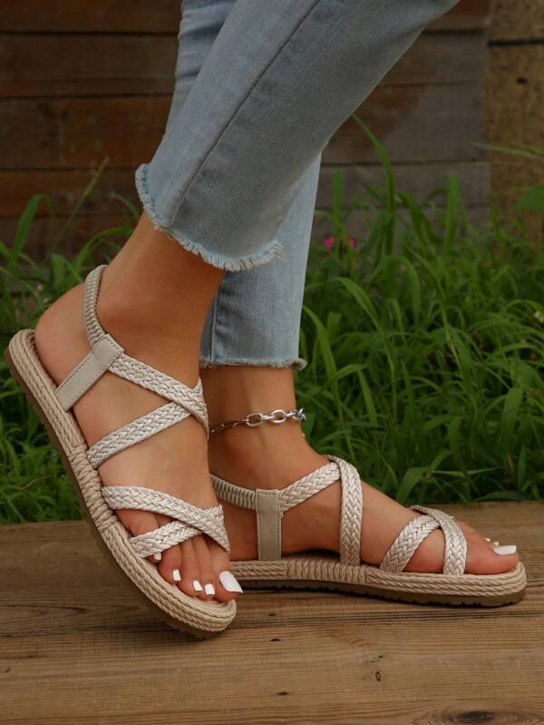 Criss Cross Slingback Sandals