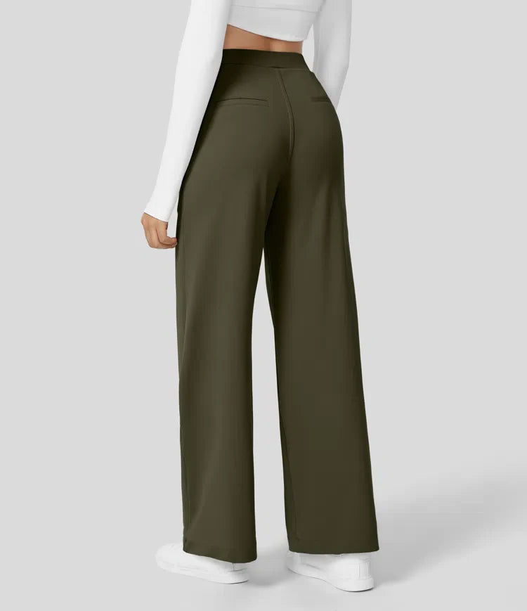 Rosé/ High-Waisted Pants