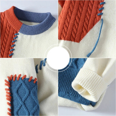 Amelia | Cozy Patchwork Sweater