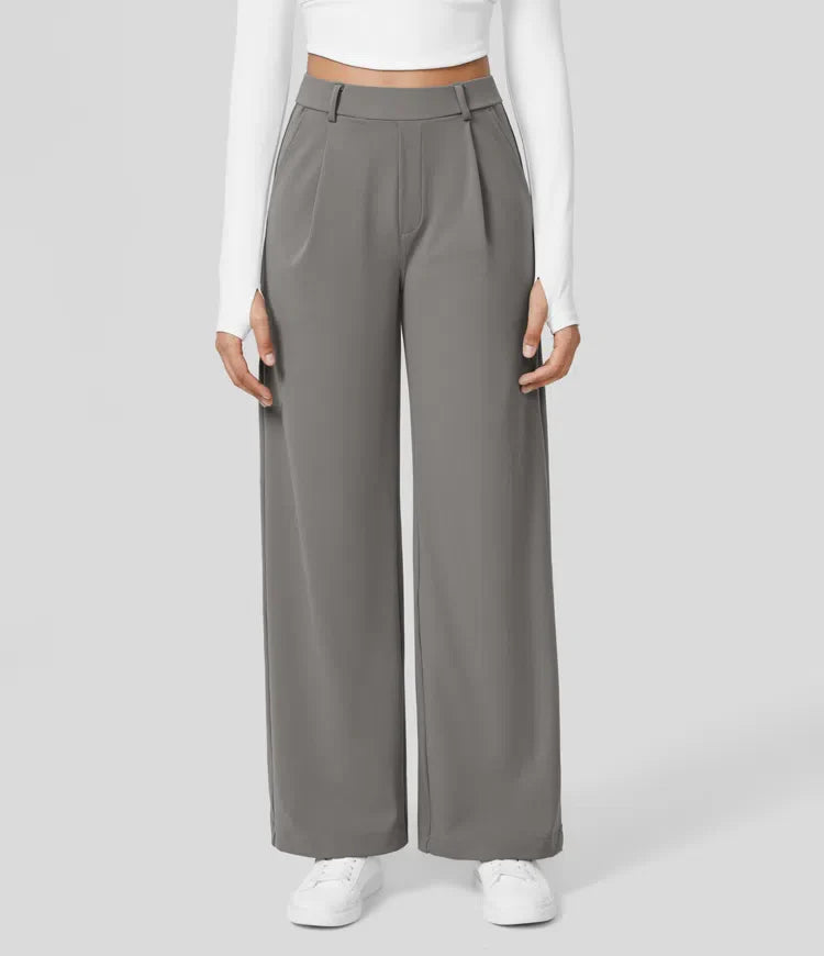 Rosé/ High-Waisted Pants