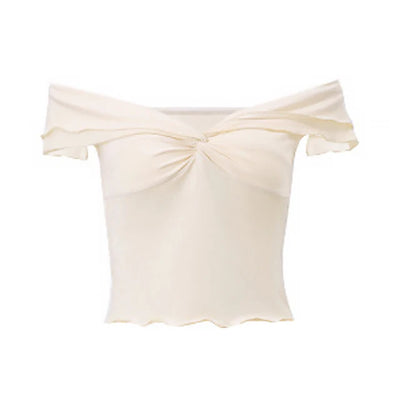 BeachBreeze Ruffle-Crop Top and Skirt Set