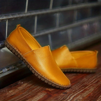 Marco Santini-Handcrafted Leather Summer Loafers