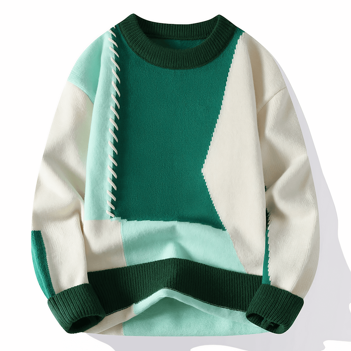 Eloise - Knitted patchwork jumper