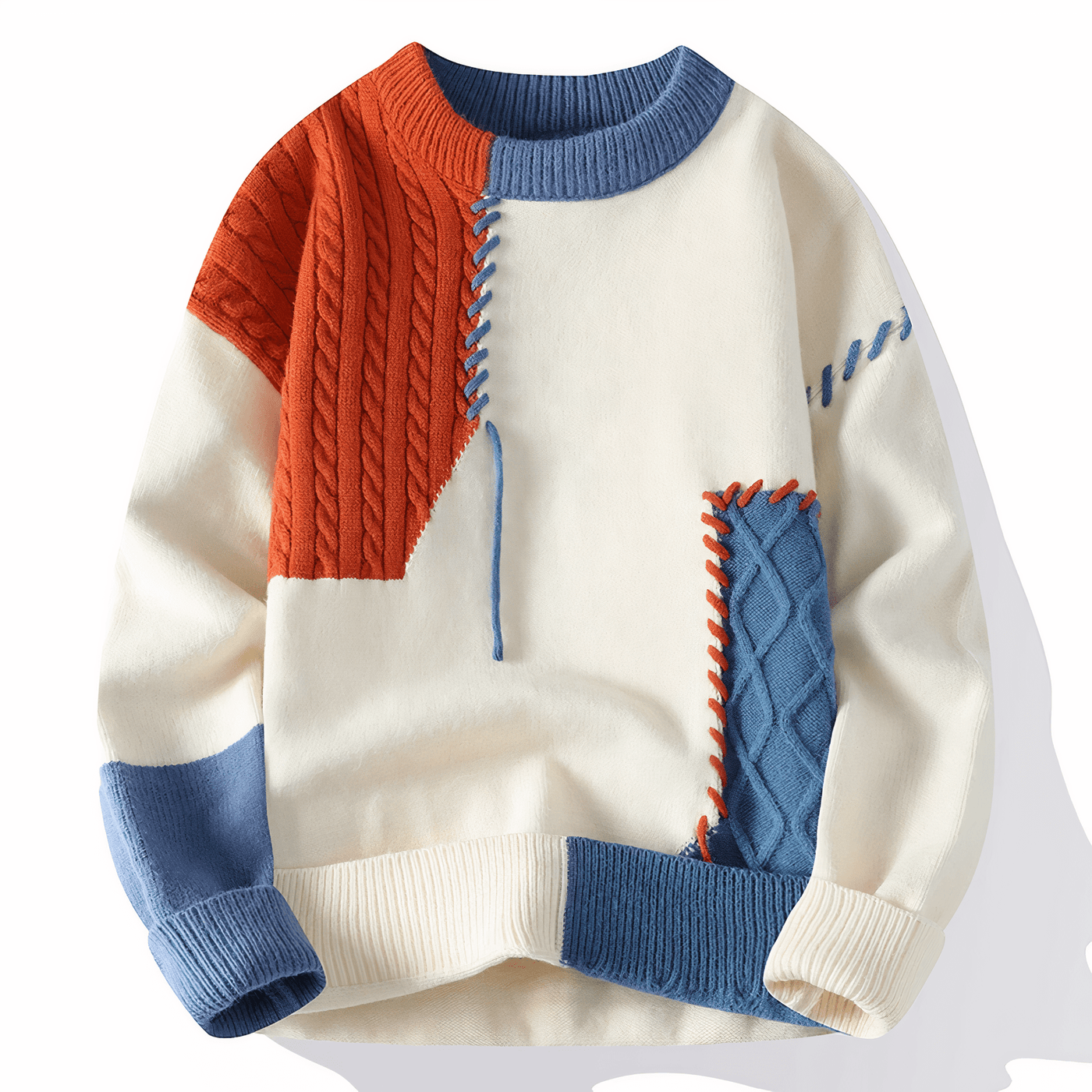 Eloise - Knitted patchwork jumper