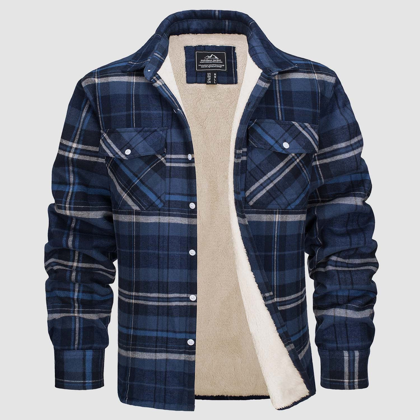 Klaus | Lined plaid shirt jacket