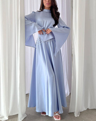 Enchanted Belted Bell Sleeve Gown